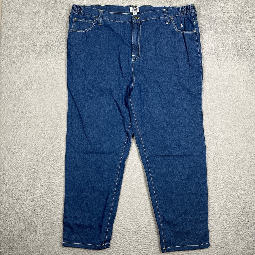 NEW Liberty Blues Jeans Mens 46X29 Big Relaxed Fit Blue Flannel Lined Straight